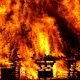 Edificio ardiendo
